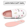 thumbnail image 2 of Bocca Kid's Slip on Sneakers Unicorn Girls Canvas Walking Shoes Size 7, 2 of 6