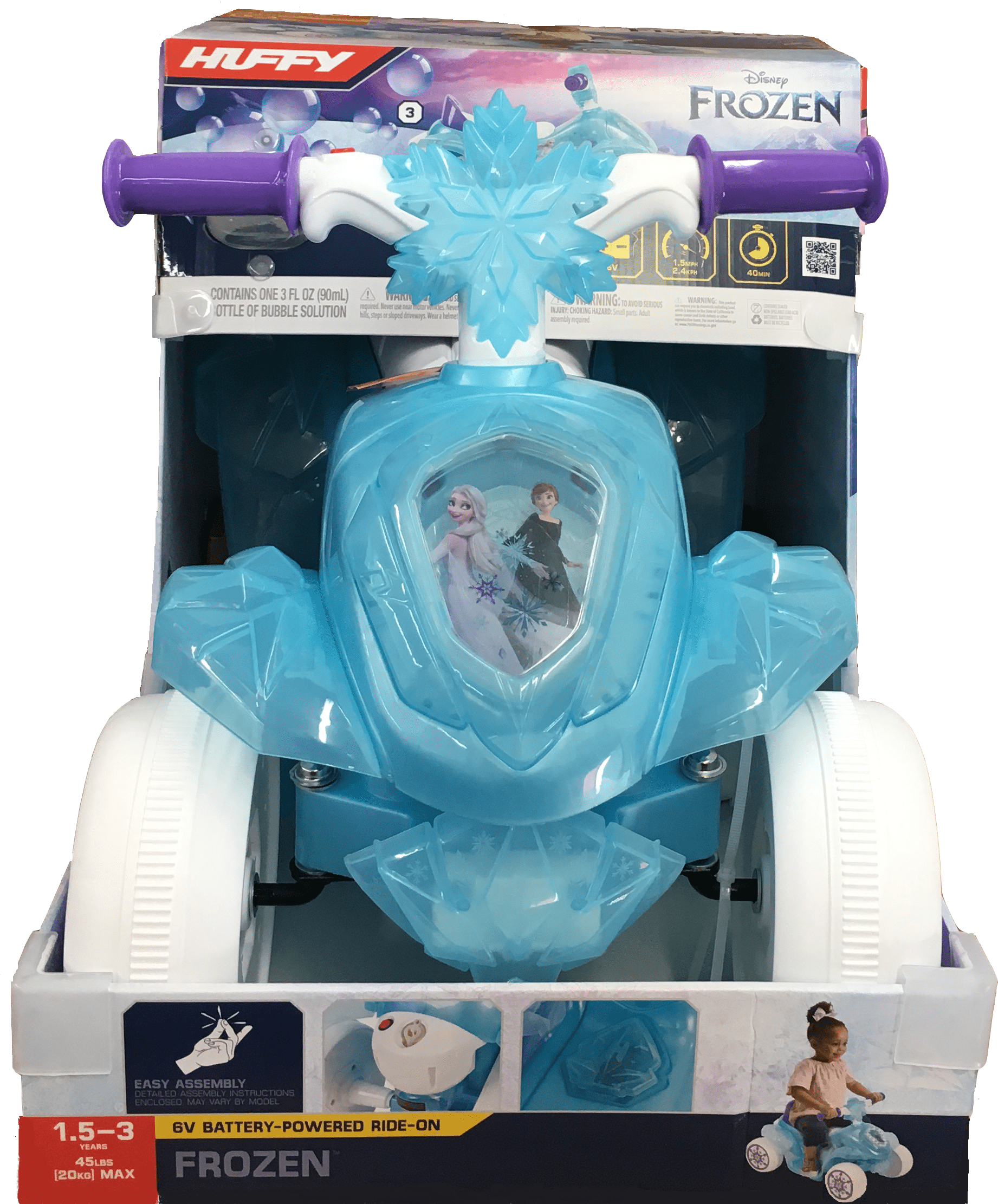 Details about   HUFFY Disney Frozen II 2 Quad 6V Ride On NEW BUBBLE MAKER Toddler Toy Girls NEW 