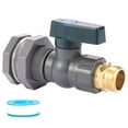 thumbnail image 5 of PVC Ball Valve Spigot Kit 3/4 Inch Bulkhead Fitting for Water Tanks Aquariums Rain Barrels Gardens, 5 of 9