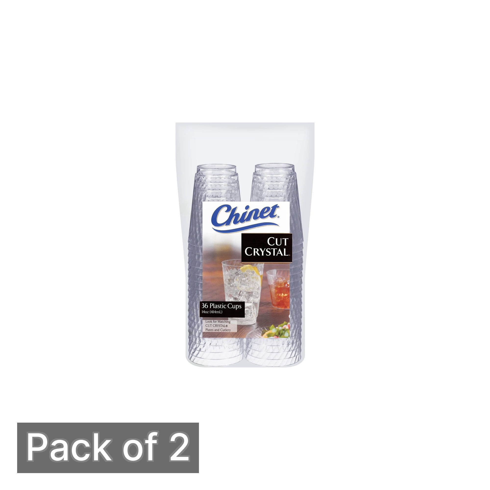 Chinet, Plastic Cold Cups, 100 CT, 9 OZ Clear Crystal - Walmart.com