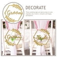 thumbnail image 2 of 5 Sets Bridal Wedding Chair Sign Wedding Photo Props Bride 31.2X30CM Golden, 2 of 8