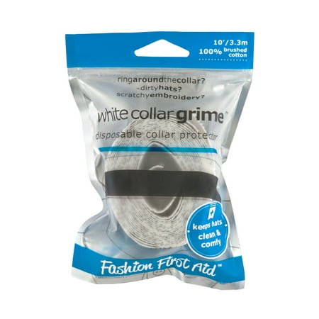 White Collar Grime: Disposable Cotton Hat and Collar Protector, White, 10 Ft.