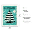 thumbnail image 2 of Hawaii - Sailboat Sunset - Vintage Travel Poster c.1960 - Master Art Print (Unframed) 9in x 12in, 2 of 4