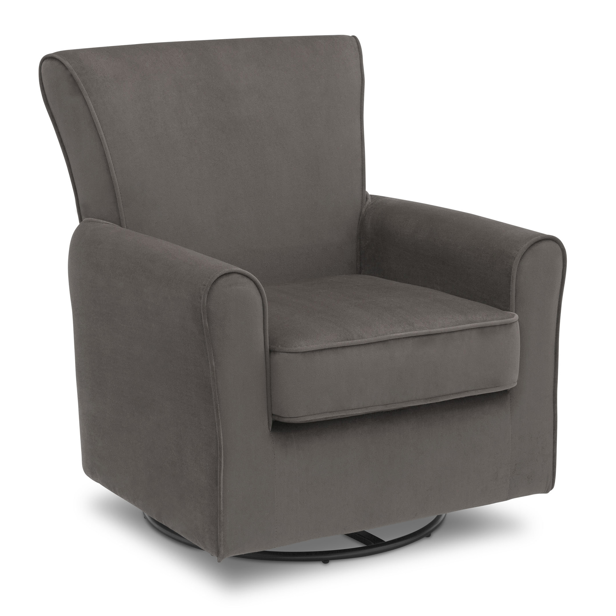 Delta Children Elena Glider Swivel Rocker Chair, Grey Velvet - image 4 of 5