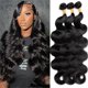 thumbnail image 1 of Rumdiku 12A paquetes de cabello humano 24 24 24 pulgadas paquetes de cabello humano sin procesar virgen brasileña 3 paquetes de cabello humano doble trama paquetes de cabello humano paquete onda del, 1 of 5