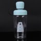 thumbnail image 4 of Botella de agua deportiva transparente de 400 ml con tapas dobles, bonito diseño de viaje, color azul, 4 of 8