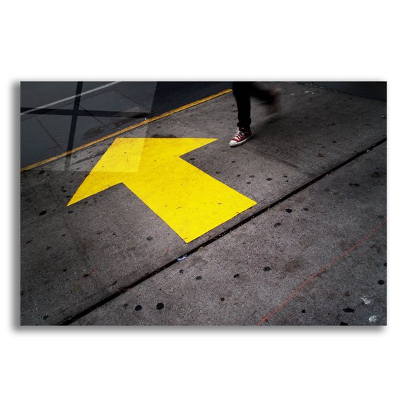 Epic Art 'NYC Directions' by Nina Papiorek, Acrylic Glass Wall Art, 16"x12"