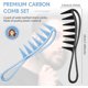 thumbnail image 2 of 2 Pices Peigne De Requin Peigne Dents(noir, Bleu) Larges Peigne Cheveux Boucls Peigne De Coiffure Antistatique Durable Peigne Afro De Salon Avec, 2 of 5