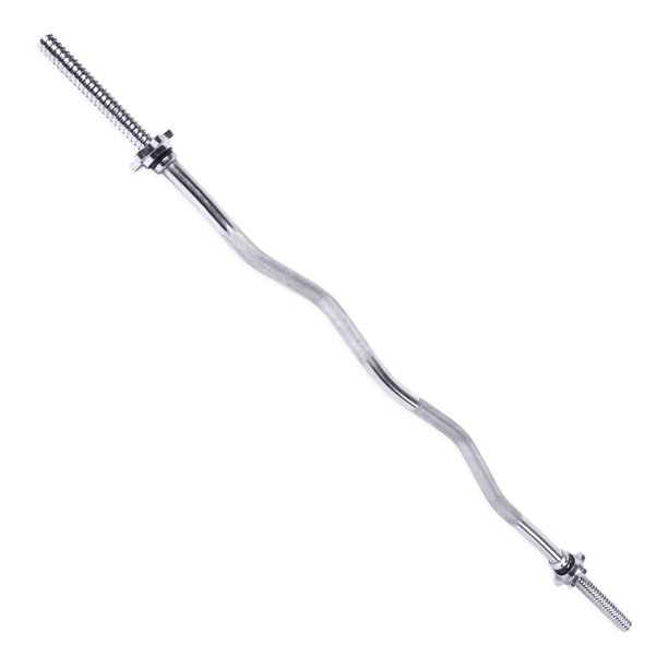 Standard Threaded Solid Easy Curl Bar, 47IN (Home Gym Use) by CAP