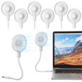 thumbnail image 1 of 6 Pcs 360° Rotatable USB Mini Portable Fan | Multi - Device Compatible, Desktop/Pocket – Home/Office/Travel/Commute, 1 of 8