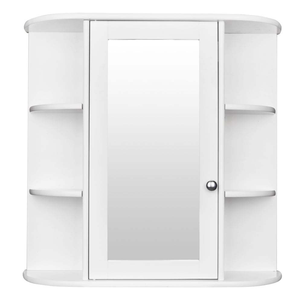 White Wall-mounted Bathroom Cabinet Multipurpose Storage Organizer Single Door 