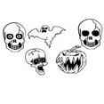 thumbnail image 2 of Decal ~ HAPPY HALLOWEEN, AND 5 GHOULS ~ HALLOWEEN: WALL OR WINDOW DECAL, 6 DECALS, 2 of 3