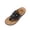 Black, variant on Women's Flower Flip Flops Sandals Flat Thick Sole Summer Beach Shoes Open Toe Slip On Vacation Casual Daily Walking