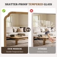 thumbnail image 6 of WallBeyond Rustic Wood Frame Wall Mirror Decorative for Bathroom, 24" × 36", Natural Wood, 6 of 7