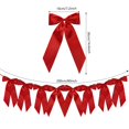 thumbnail image 3 of WMGHA Christmas Red Bow Garland Banner, 1 String of 8 Pre-Strung Satin Ribbon Bow Party Hanging Garland Decoration for Birthday,Valentine's Day Christmas Holiday Party Supplies(2m), 3 of 6