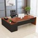 thumbnail image 5 of Executive Corner Office Desk L Shaped Shelf Standing Reception Computer Desks Storage European Mesa Escritorio Modern Furniture My Lux Decor Round, 5 of 22