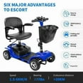 thumbnail image 5 of Verpal Upgrade 4 Wheels Mobility Scooter for Seniors, Foldable Electric Powered Mobility Wheelchair for Adult, 350lbs, Blue, 5 of 10