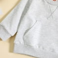thumbnail image 3 of Hicidod Toddler Clothes Fashion Solid Color Long Sleeve Crewneck Sweatshirt Casual Pants Set 2pcs Fall Winter Outfits for Baby Girl Boy, 3 of 7