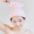 thumbnail image 3 of Riguas Fade Resistant No Shedding Elastic Coral Fleece Hair Drying Cap Cute Cat Pattern Microfiber Hair-drying Towel Bath Cap, 3 of 8