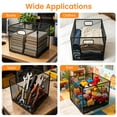 thumbnail image 3 of PHANCIR Mesh Metal Hanging File Organizer, Detachable Foldable File Folder for Home & Office, Medium, 3 of 7