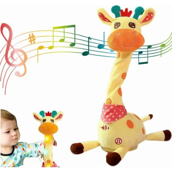 Musical Giraffe Toy – Sings, Dances & Repeats What You Say, Dancing Talking Giraffe Toy, Glowing Musical Giraffes with 60 Children's Songs Gifts for Toddlers 1-3 Years, Stuffed Animal Baby Toy