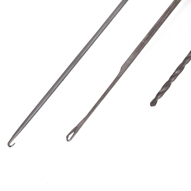 Bait Needle,High Carbon Steel 3 Fish Bait Tool Drill Hook Needle Compact and Lightweight