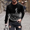 thumbnail image 2 of Blusa de manga larga con estampado de cuello redondo para hombre Pompotops oipoqjl7004, 2 of 3