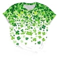 thumbnail image 4 of Puntoco Short Sleeve Women Tops ,St Patricks Day Shirt Women Funny St Pattys Day Irish Shamrock Shirts Printed Pocket Protective Clothing Blouses Shirts Multicolor 12(XXL), 4 of 5
