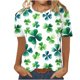 thumbnail image 2 of Puntoco Liquidación de camisetas cortas para mujer, camiseta de manga corta con cuello redondo y estampado informal a la moda para mujer, camiseta de manga corta con cuello redondo, 2 of 5