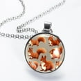 thumbnail image 2 of Squirrel Women's Glass Circular Pendant Necklace, 2 of 5