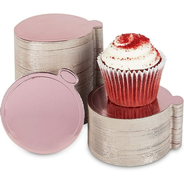 200 Pack Mini Cake Boards, 3.5 inches Round Cardboard Cake