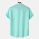 thumbnail image 5 of Ceisia Men's Solid Color Loose Fit Short Sleeve Button Down Shirt for Casual & Vacation Wear Light Blue M Gifts, 5 of 9