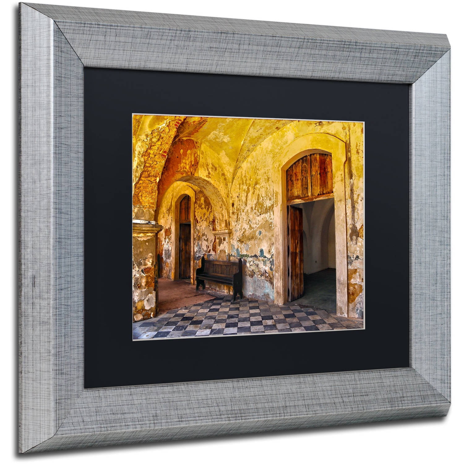 Trademark Fine Art Landscapes Matted Framed Art ' Castillo de San Felipe del Morro 1 ' by CATeyes