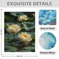thumbnail image 3 of Diamond Art Kit for Adults, Yellow Lotus Water Lily Serenity Diamond Painting for Adults Beginners, DIY Diamond Art Painting Kits, 5D Diamond Painting Crafts for Home Decor 12x16 Frameless, 3 of 7