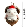thumbnail image 2 of hengsof 8cm Forest Animal-Themed Christmas Tree Pendants Cute Wildlife Ornaments for Holiday Gift-Giving Tree Branches Home Festive Accents Ideal for Christmas, 2 of 6
