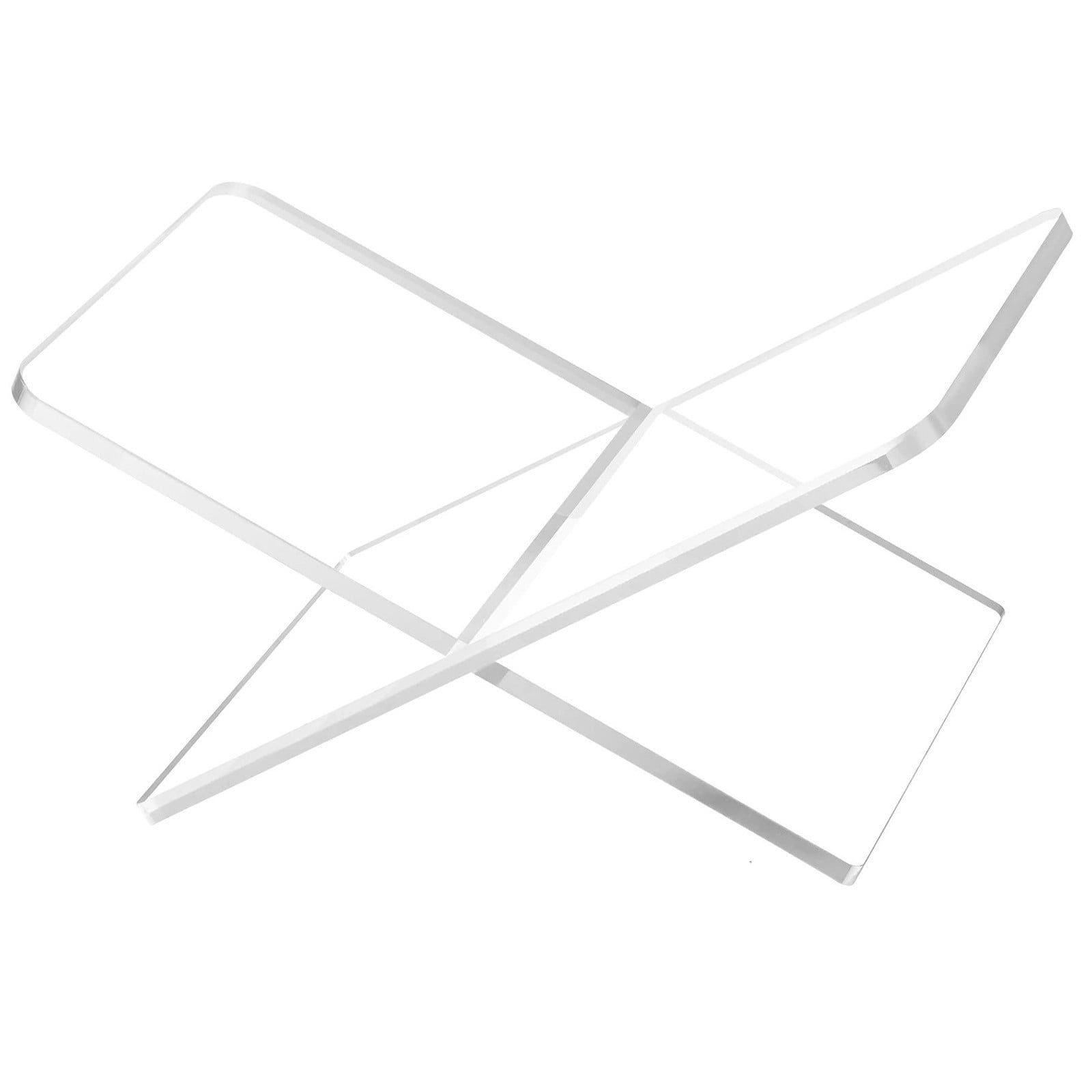 2023 Clearance Transparent Acrylic Bookshelf File Display Stand Xshape