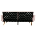 thumbnail image 6 of SAFAVIEH Bushwick Foldable Futon Bed Blush / Natural, 6 of 7