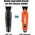 thumbnail image 7 of KEMEI 2293 Professional Cordless T-Blade Hair and Beard Trimmer for Men, Orange, 7 of 7