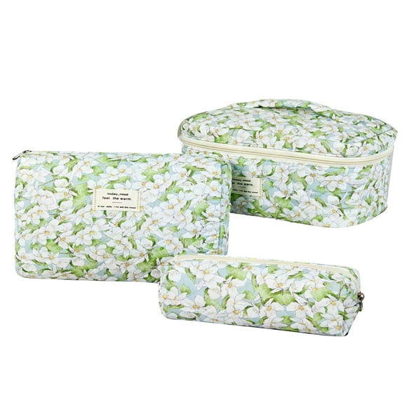 Qocolhg Up to 50% Off Personal Care and Beauty Clearance!Large-capacity Quilted Portable Cosmetic Bag Quilted Floral Storage Bag Business Toiletries Storage Bag, Gifts for Women