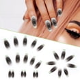 thumbnail image 4 of DFC Gradient Dyed Green Edge Nail Finished Senior Sense Nails 24pcs Long Nailsin 1ml, 4 of 9