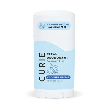 Curie Natural Deodorant Stick  Coconut Nectar  Aluminum-Free  for Men and Women  2 oz