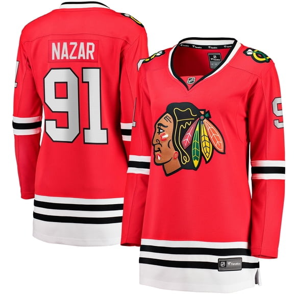 Women's Fanatics Frank Nazar Red Chicago Blackhawks Home Breakaway Jersey