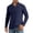 AB441 Navy, variant on Tisuna Men Long Sleeve T-Shirts Regular Fit Collared Tops Men Solid Tee Shirts For Sport Workout Size L