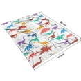 thumbnail image 4 of Colorful Dinosaurs Silhouettes Pattern Blanket,Comfortable Soft Lamb Wool Throw Blanket,All Season,Warm Lightweight Blankets for Sofa Bed Couch Living Room Chair,60"x80", 4 of 4
