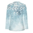 thumbnail image 4 of QATAINLAV Womens Long Sleeve V Neck Shirts Floral Printed Button Down Fall Fashion Blouses Loose Casual Dressy Tunic Tops, Multicolor, XXXL, 4 of 6