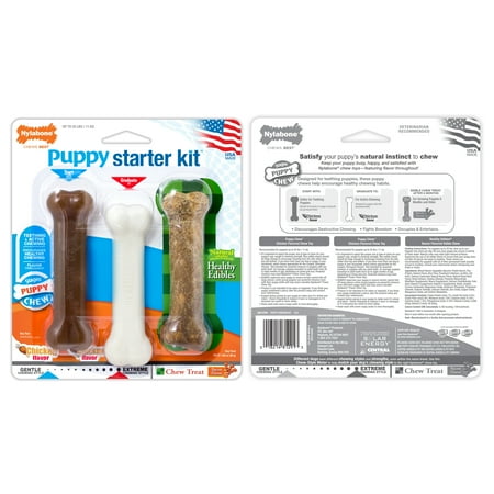 UPC: 0018214843344 | Nylabone Puppy Chew Toy Bundle  Puppy Teething Toys and Treat  Small