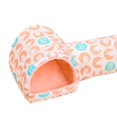 thumbnail image 4 of Cama de túneles de hámster conejos juguete Juego cálido Hábitat de juguete conejillos de indias Cueva suave para animales pequeños planeador de azúcar rosa, 4 of 4