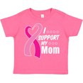 thumbnail image 3 of Inktastic Breast Cancer Awareness I Support My Mom with Pink Ribbon Boys or Girls Toddler T-Shirt, 3 of 5