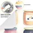 thumbnail image 2 of Yayeee Dish Drying Mat for Kitchen Counter 16"x18" Microfiber Absorbent Pad, Beige Jam Jars, 2 of 7