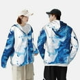 thumbnail image 4 of Gaeub Blue White Fluid Art Men's and Women's UPF 50+ Long-Sleeved Sun Protection Clothing, Fishing Shirt Long Sleeve Zip-X-Large, 4 of 7